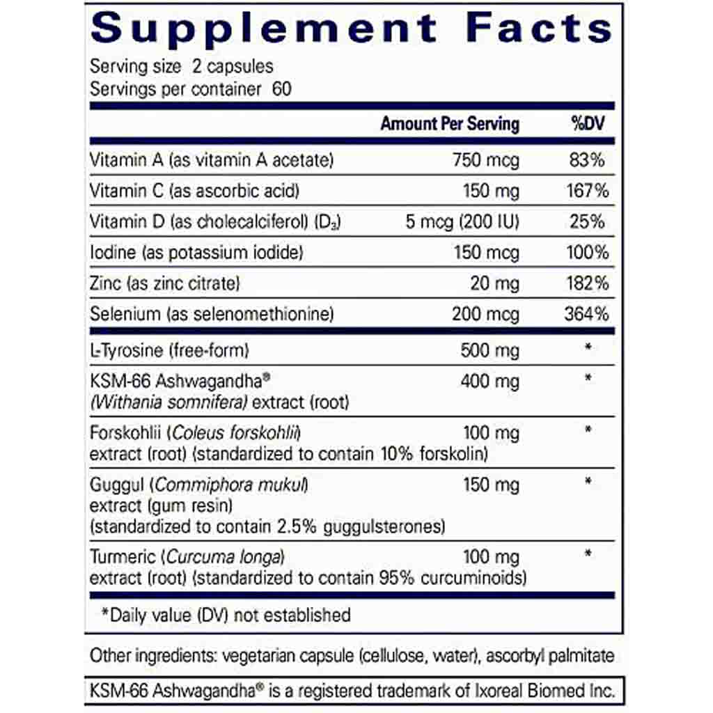 Pure Encapsulations Thyroid Support Complex 120c