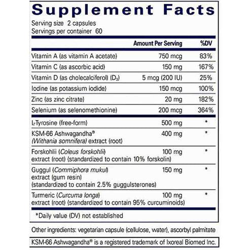 Pure Encapsulations Thyroid Support Complex 120c