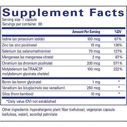 Pure Encapsulations Trace Minerals 60c