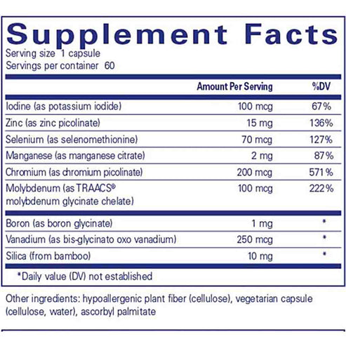 Pure Encapsulations Trace Minerals 60c