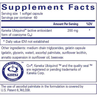 Pure Encapsulations Ubiquinol-QH 200mg 60sg