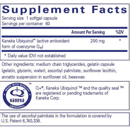 Pure Encapsulations Ubiquinol-QH 200mg 60sg