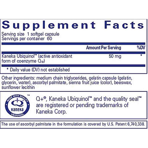 Pure Encapsulations Ubiquinol-QH 50mg 60sg