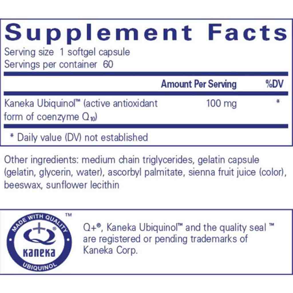 Pure Encapsulations Ubiquinol-QH 100mg 60sg