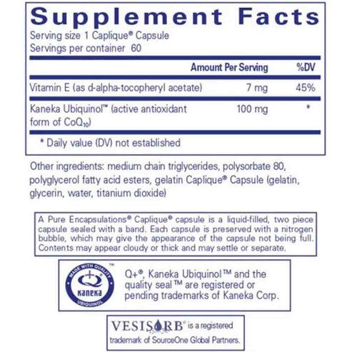 Pure Encapsulations Ubiquinol VESIsorb 60c