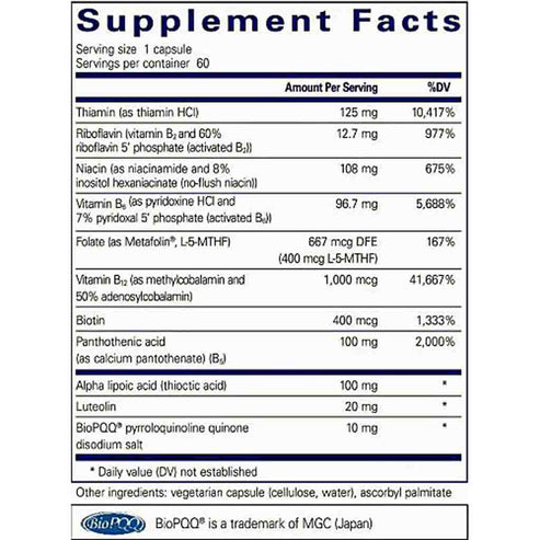 Pure Encapsulations Ultra B-Complex w-PQQ 60c
