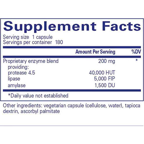 Pure Encapsulations Pancreatic VegEnzymes 180c