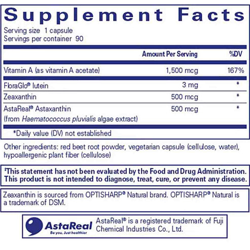 Pure Encapsulations Vitamin A+ Carotenoids 90c