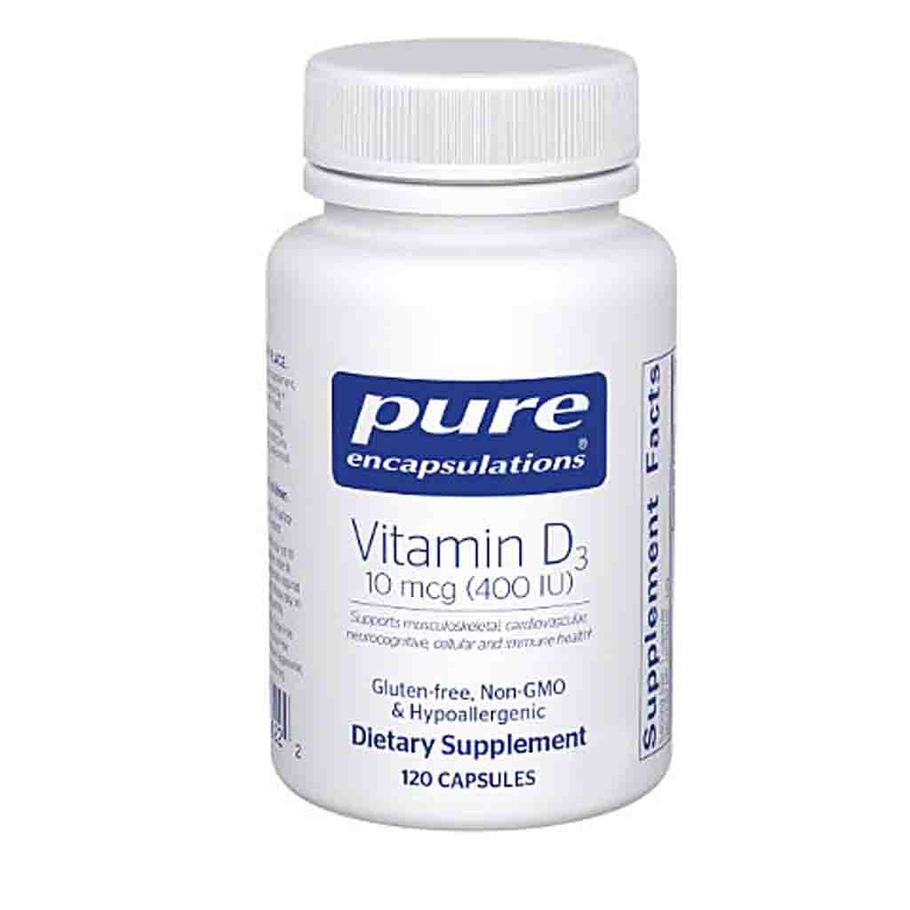 Pure Encapsulations Vitamin D3 10 mcg (400 IU) 120c