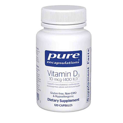 Pure Encapsulations Vitamin D3 10 mcg (400 IU) 120c