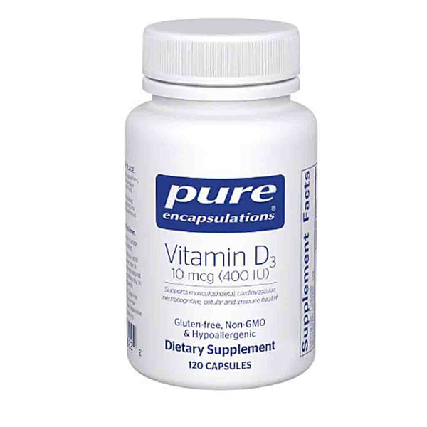 Pure Encapsulations Vitamin D3 10 mcg (400 IU) 120c