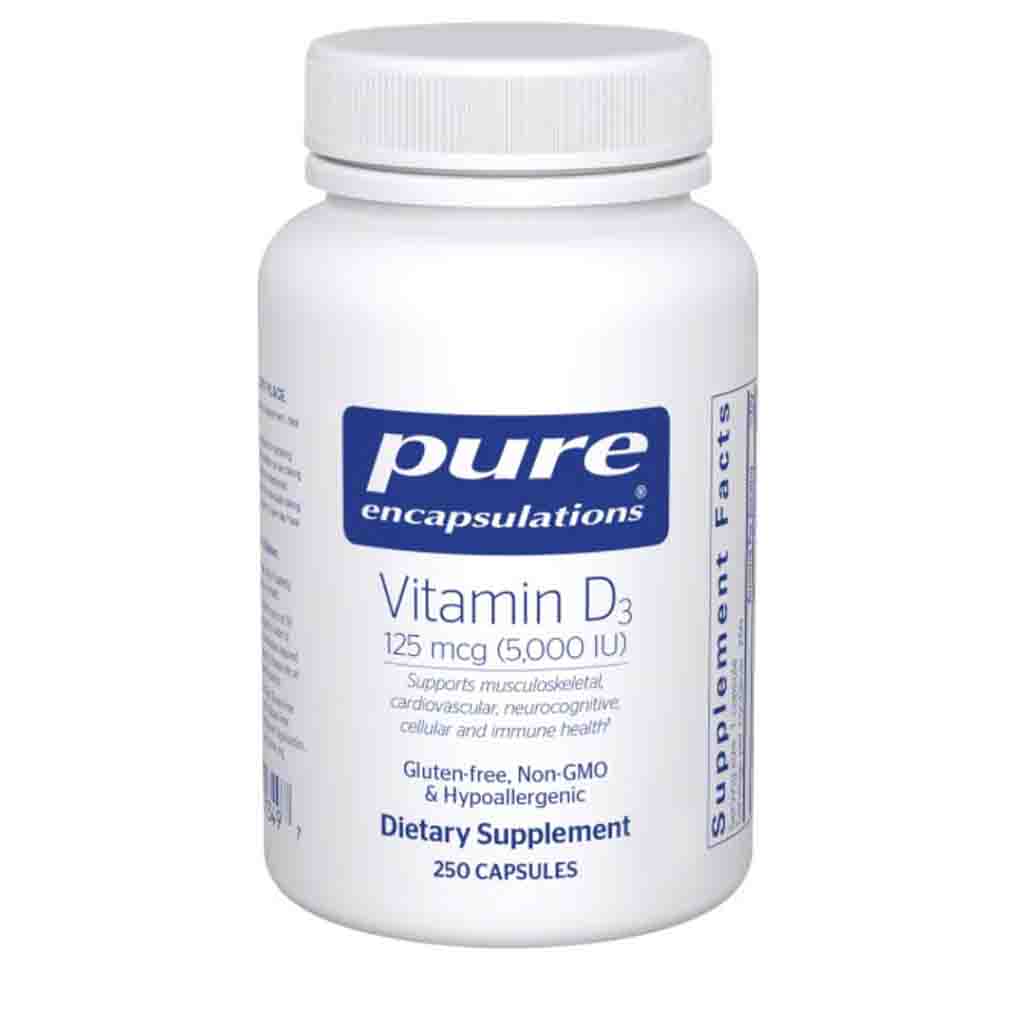 Pure Encapsulations Vitamin D3 125 mcg (5,000 IU) 250c
