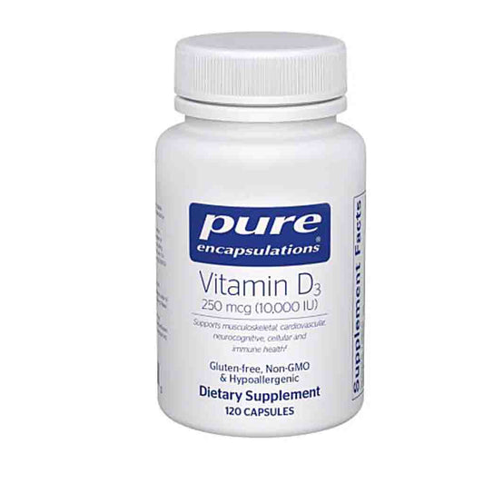 Pure Encapsulations Vitamin D3 250 mcg (10,000 IU) 120c