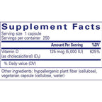 Pure Encapsulations Vitamin D3 125 mcg (5,000 IU) 250c