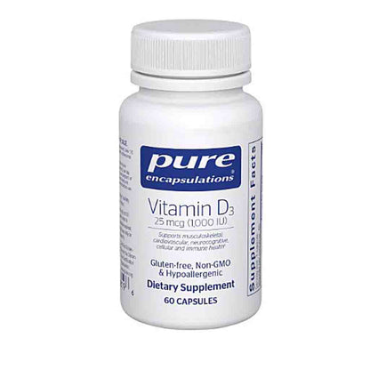 Pure Encapsulations Vitamin D3 25 mcg (1,000 IU) 60c