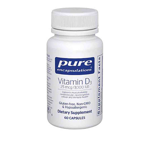 Pure Encapsulations Vitamin D3 25 mcg (1,000 IU) 60c