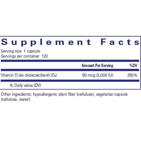 Pure Encapsulations Vitamin D3 (vegan) 120c