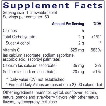 Pure Encapsulations Vitamin C Chewables 60 chewable tablets