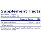Pure Encapsulations Zinc 15 180c