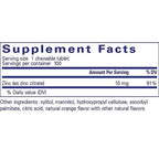 Pure Encapsulations Zinc Chewables 100 chewable tablets