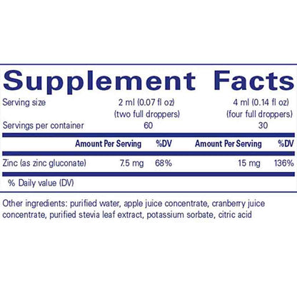 Pure Encapsulations Zinc liquid 120 ml