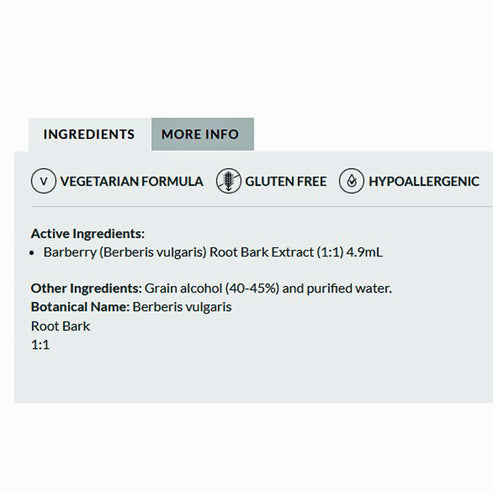 Professional Formulas Barberry (berberis vulgaris) 8.4oz