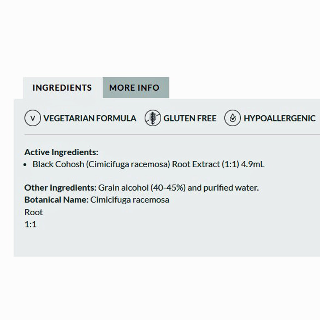 Professional Formulas Black Cohosh (Cimicifuga racemosa) 16oz