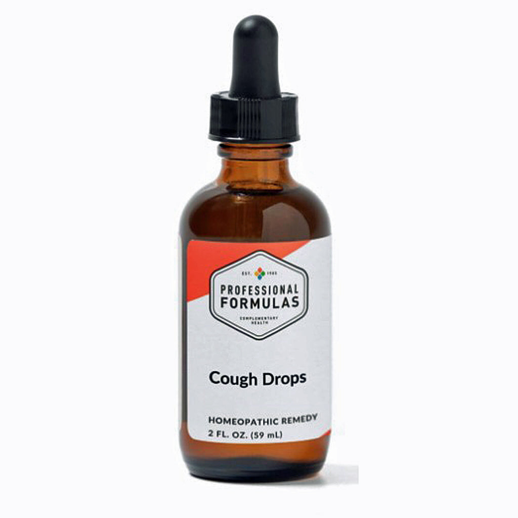 Bottle of 'Cough Drops' by Professional Formulas on a white background