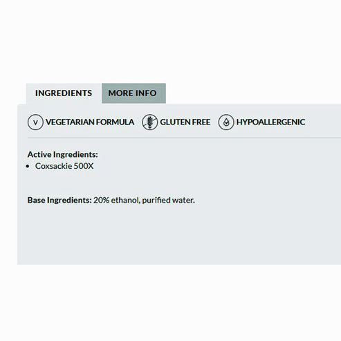 Professional Formulas Coxsackie 500X 2 oz