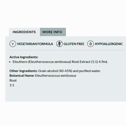 Professional Formulas Eleuthero (Eleuthero Eleutherococcus senticosus) 16oz