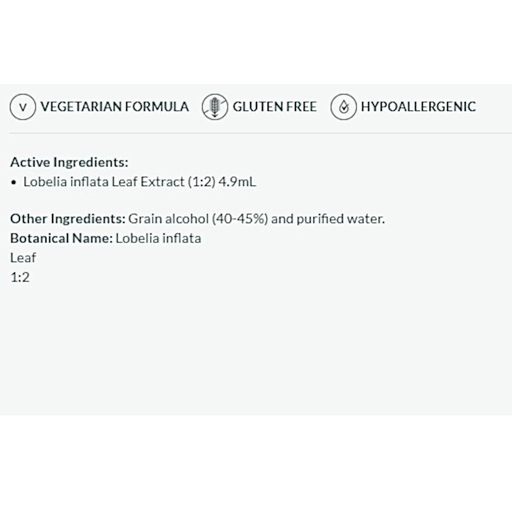 Product label with vegetarian, gluten-free, and hypoallergenic icons, followed by active and other ingredients listed.