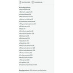 List of active ingredients on a white background with 'Gluten Free' and 'Glandular' labels.