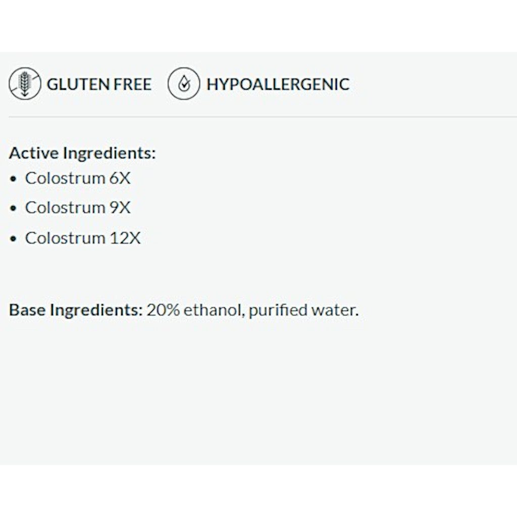 List of active and base ingredients on a white background