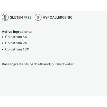 List of active and base ingredients on a white background