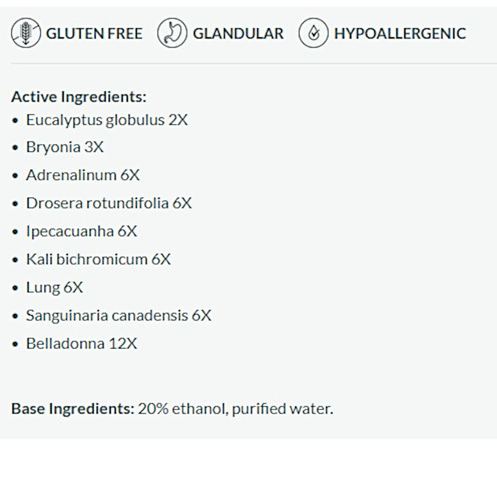 List of active ingredients on a white background with black text.