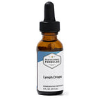 Bottle of 'Lymph Drops' homeopathic remedy with a dropper on a white background
