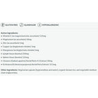 List of active ingredients and other ingredients on a white background