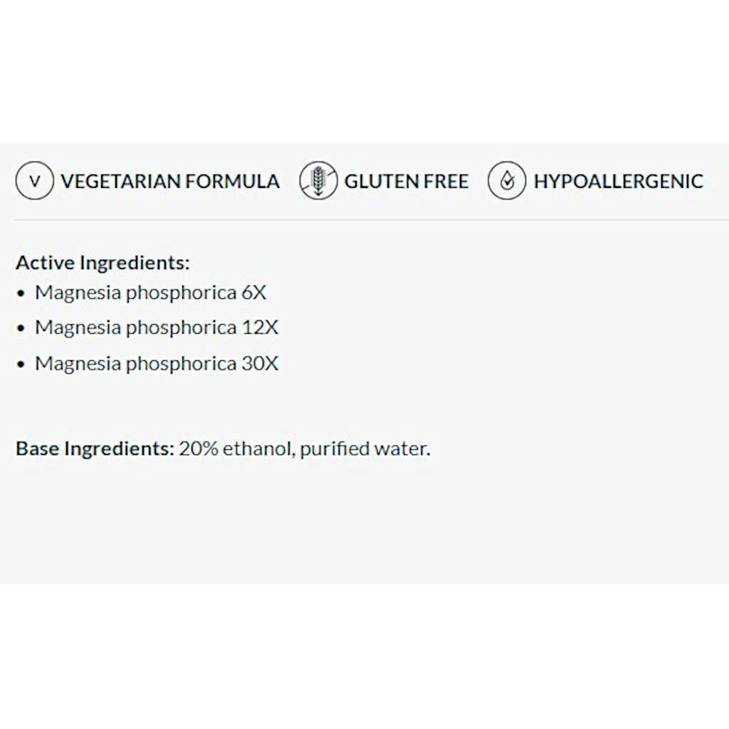 Product label with vegetarian, gluten-free, and hypoallergenic information, along with active and base ingredients.