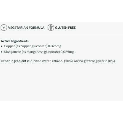 Ingredients list for a vegetarian formula product on a white background