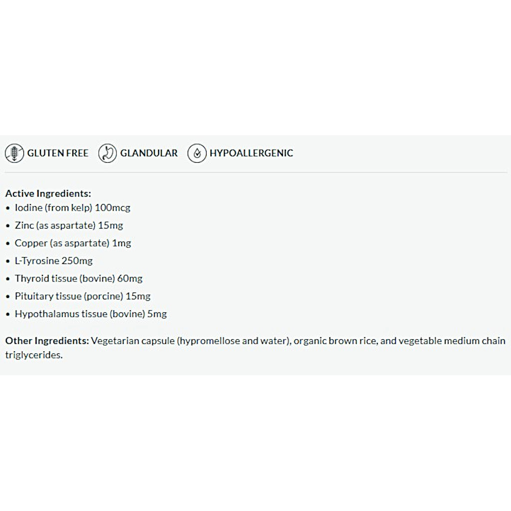 List of active ingredients and other ingredients on a white background