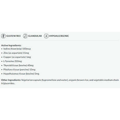 List of active ingredients and other ingredients on a white background