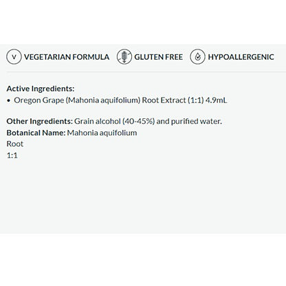 Product label with vegetarian, gluten-free, and hypoallergenic icons on a white background.