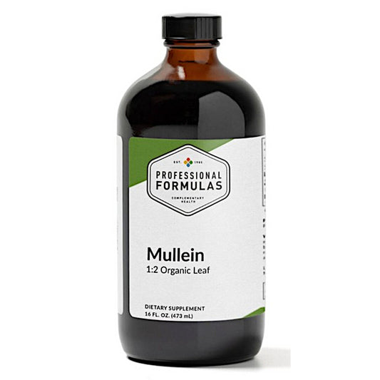 Bottle of Mullein dietary supplement with 'Professional Formulas' label on a white background