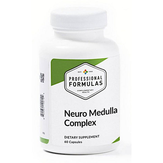 Supplement bottle labeled 'Neuro Medulla Complex' by Professional Formulas on a white background