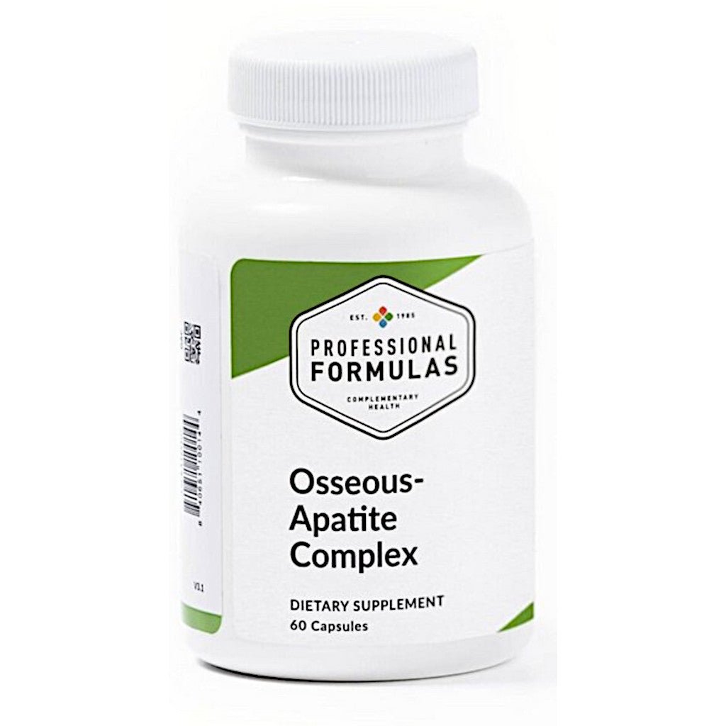 Supplement bottle labeled 'Osseous-Ap appetite Complex' by Professional Formulas on a white background