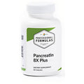 Supplement bottle labeled 'Pancreatin 8X Plus' by Professional Formulas on a white background
