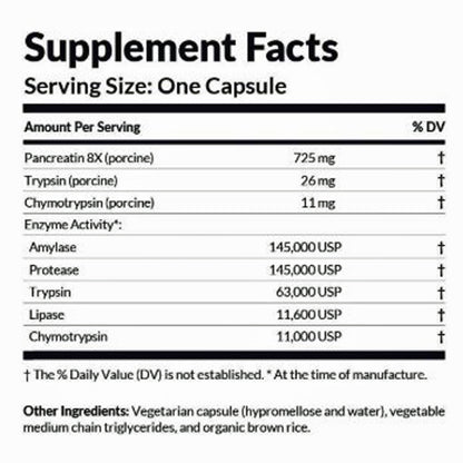 Professional Formulas 8X Pancreatin 60c