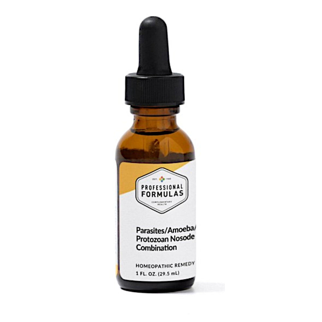 Amber glass bottle with dropper labeled 'Professional Formulas' on a white background