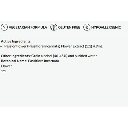Product label with vegetarian, gluten-free, and hypoallergenic icons, followed by active and other ingredients listed.