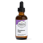 Brown glass bottle with dropper labeled 'Professional Formulas Phosphorus Oligo' on a white background